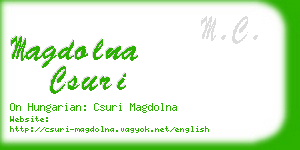 magdolna csuri business card